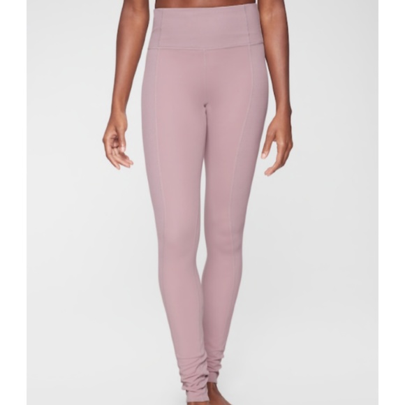 Nwot Athleta Pink Barre Rib Leggings 